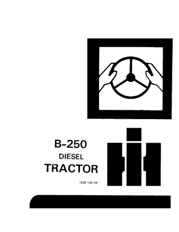 PDF Case IH B-250 Diesel Tractor Operator’s Manual 1026140R6