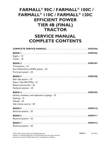 Service Manual-Case IH Farmall 90C 100C 110C 120C Tractor 47878246