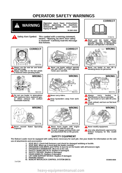 Bobcat T590 Compact Track Loader Operation & Maintenance PDF Manual
