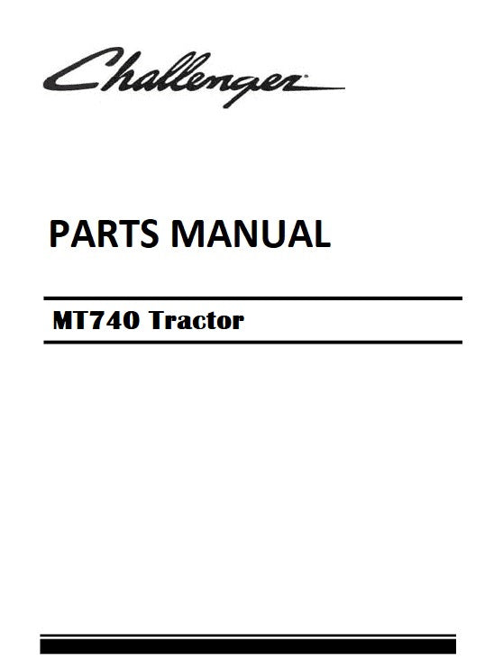 Download 2018 Challenger MT740 Tractor Parts Manual