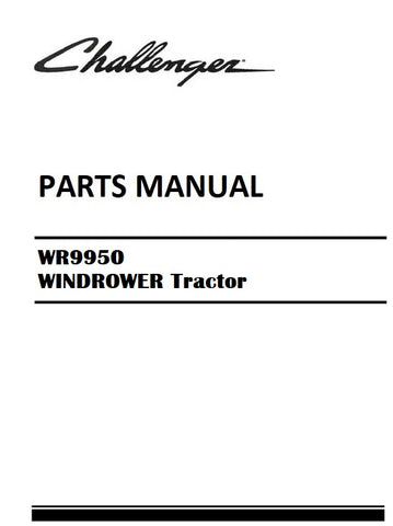 Download 2018 Challenger WR9950 WINDROWER Tractor Parts Manual