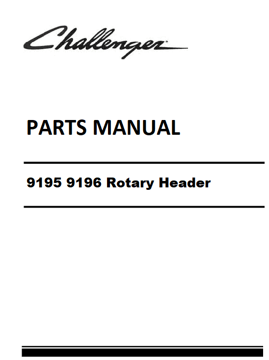 Download Challenger 9195 9196 Rotary Header Parts Manual