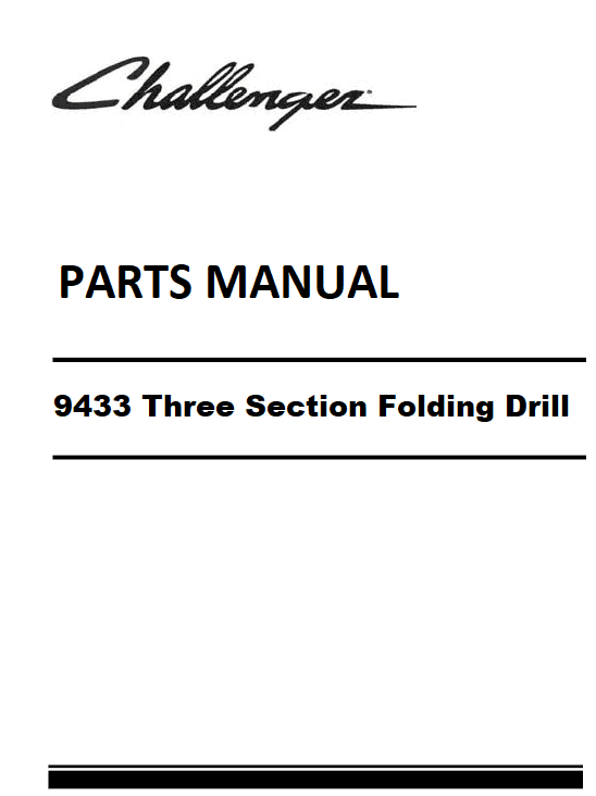 Download Challenger 9433 Three Section Folding Drill Parts Manual