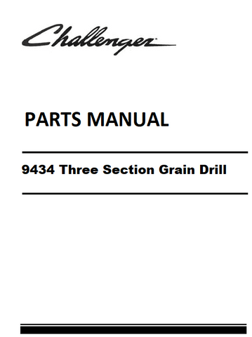 Download Challenger 9434 Three Section Grain Drill Parts Manual