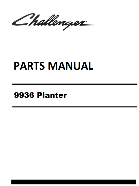 Download Challenger 9936 Planter Parts Manual