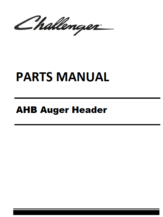 Download Challenger AHB Auger Header Parts Manual