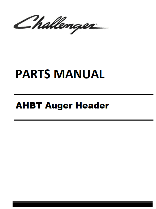 Download Challenger AHBT Auger Header Parts Manual