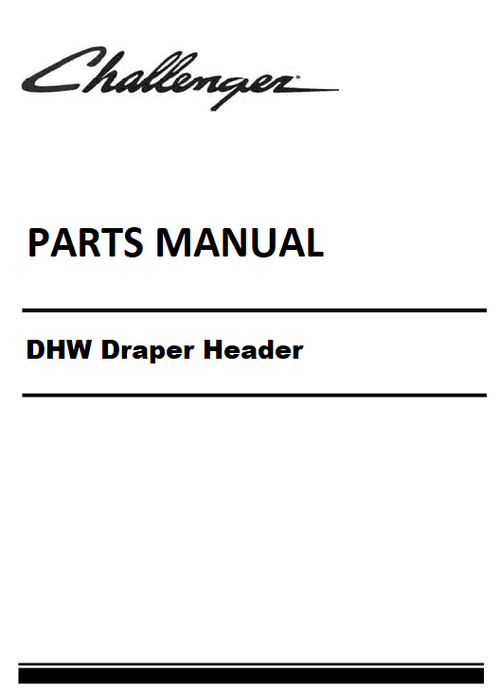 Download Challenger DHC Draper Header And Adapter Parts Manual