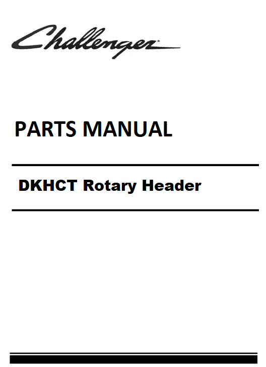 Download Challenger DKHCT Rotary Header Parts Manual