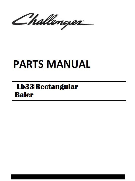 Download Challenger LB33 Rectangular Baler BA3 Bale Accumulator Parts Manual