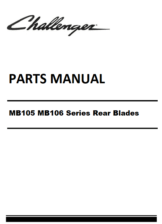 Download Challenger MB105 MB106 Series Rear Blades Parts Manual