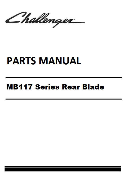 Download Challenger MB117 Series Rear Blade Parts Manual