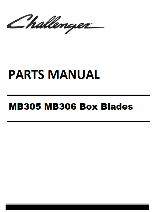 Download Challenger MB305 MB306 Box Blades Parts Manual