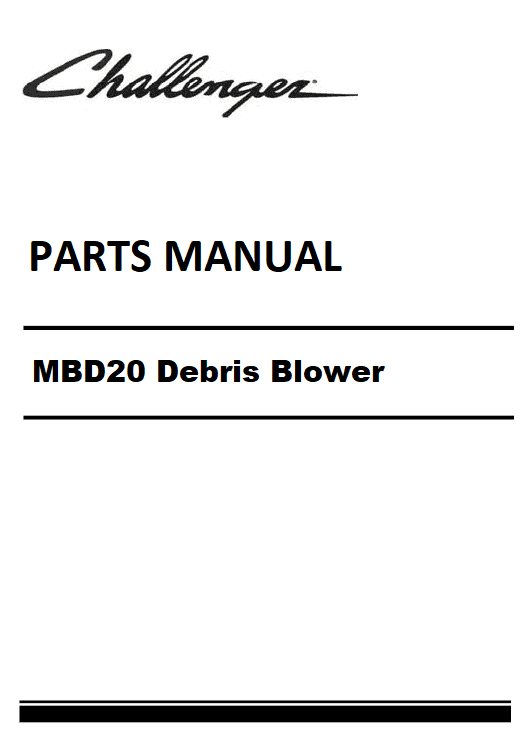 Download Challenger MBD20 Debris Blower Parts Manual