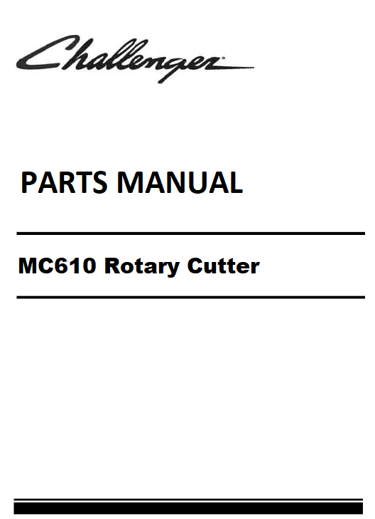 Download Challenger MC610 Rotary Cutter Parts Manual