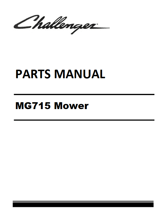 Download Challenger MG715 Mower Parts Manual