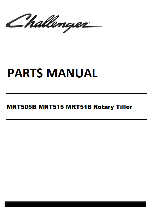 Download Challenger MRT505B MRT515 MRT516 Rotary Tiller Parts Manual