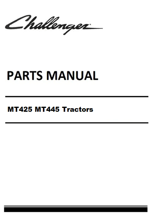 Download Challenger MT425 MT445 Tractors (Gb) - 819933 Parts Manual