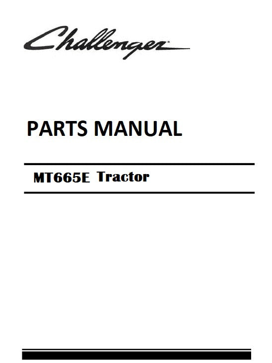 Download Challenger MT665E TMC TOUCHSCREEN Tractor Parts Manual