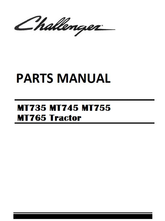 Download Challenger MT735 MT745 MT755 MT765 Tractor Parts Manual