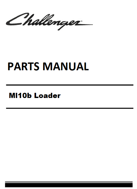 Download Challenger Ml10b Loader Parts Manual