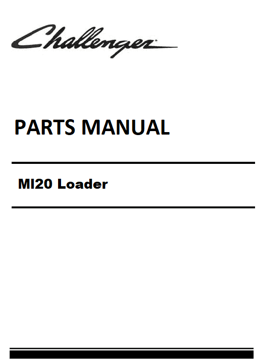 Download Challenger Ml20 Loader Parts Manual