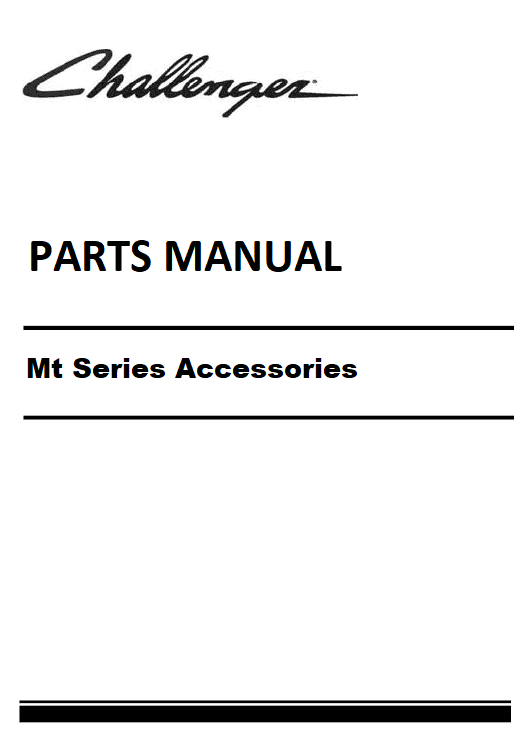 Download Challenger Mt Series Accessories Parts Manual (Tier 2) - 3906013