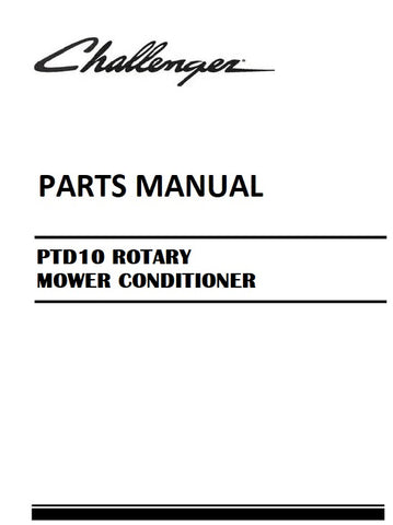 Download Challenger PTD10 ROTARY MOWER CONDITIONER Parts Manual