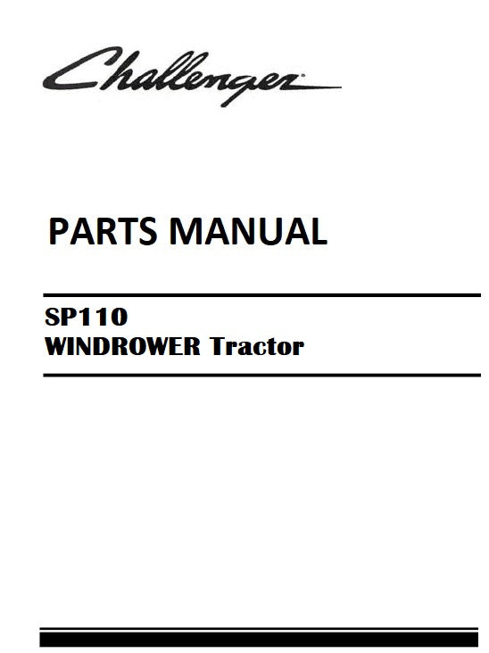 Download Challenger SP110 WINDROWER Tractor Parts Manual