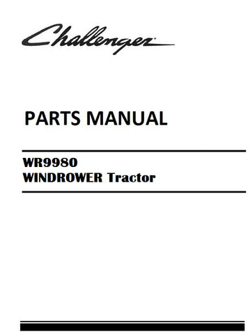 Download Challenger WR9980 WINDROWER Tractor Parts Manual