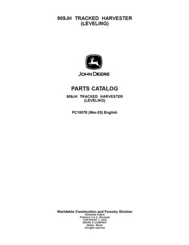 Pdf PC10078 John Deere 909JH Tracked Harvester Parts Manual