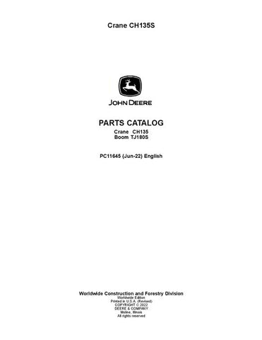 Pdf PC11645 John Deere CH135S Attachment Parts Manual