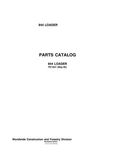 John Deere 844 Loader Parts Manual PC1631