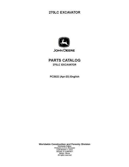 PC2622 - John Deere 270LC Series Excavator Parts Manual