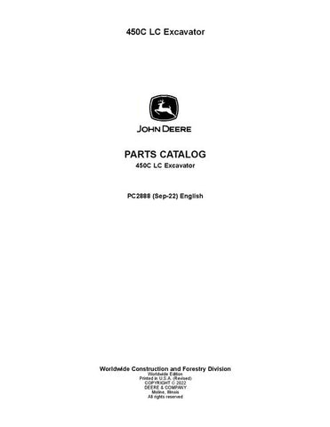 PC2888  - John Deere 450CLC C Series Excavator Parts Manual