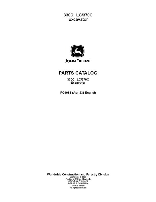 PC9083 - John Deere 330CLC 370C C Series Excavator Parts Manual