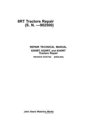 Pdf TM104519 John Deere 8295RT 8320RT 8345RT Tractor Repair Service Manual