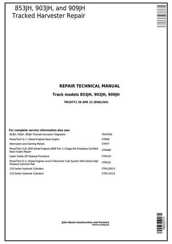 Pdf TM10521 John Deere 703JH 753JH 759JH Track Harvester Diagnostic & Test Service Manual