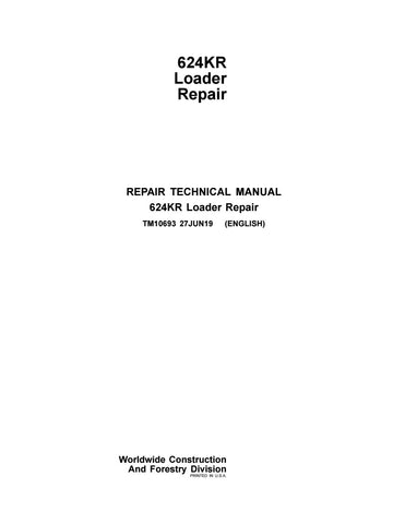 Pdf TM10693 John Deere 4WD 624KR Wheel Loader Repair Service Manual