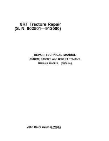 Pdf TM110519 John Deere 8310RT 8335RT 8360RT Tractor Repair Service Manual