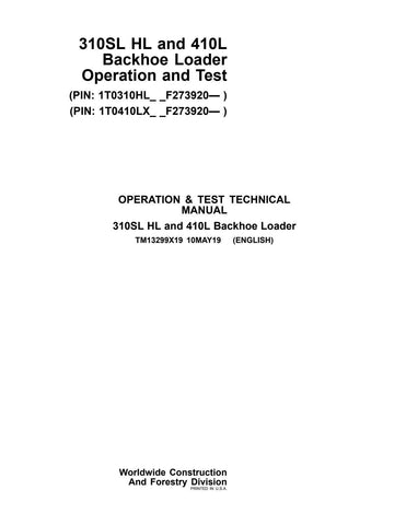 PDF TM13299X19 John Deere 310SL HL 410L Backhoe Loader Diagnostic & Test Service Manual