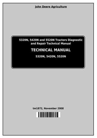 Pdf TM1872 John Deere 5320N 5420N 5520N Tractor Service Technical Manual
