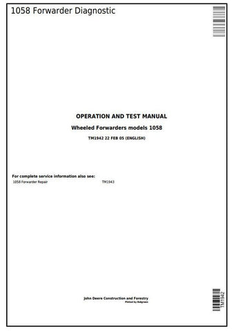 PDF TM1942 John Deere 1010B 1058 Wheeled Forwarder Diagnostic and Test Service Manual