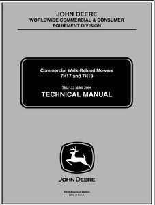 Pdf TM2133 John Deere 7H17 7H19 Commercial Walk-Behind Mowers Model Repair Service Manual