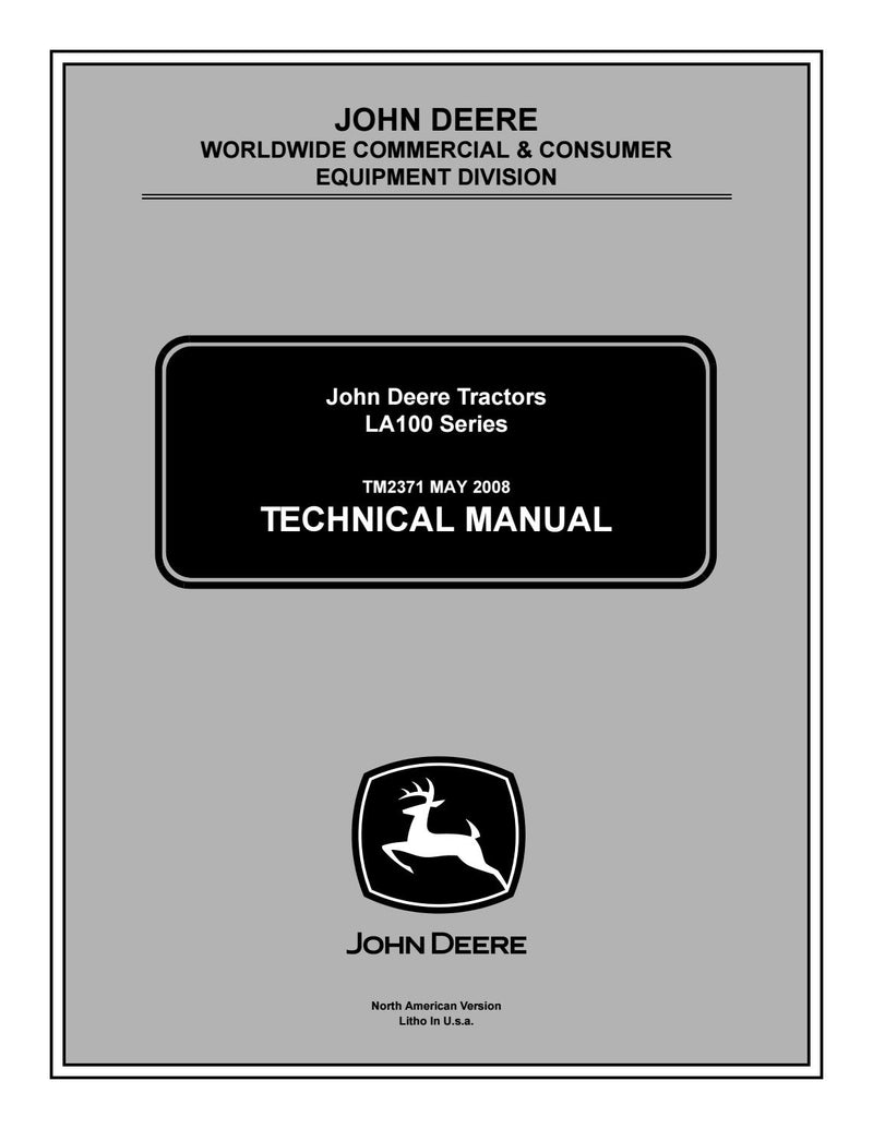 Pdf TM2371 John Deere LA130 LA140 LA150 Lawn Tractor Repair Service Manual