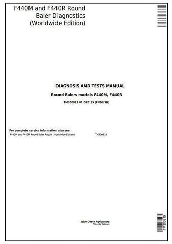 Pdf TM300819 John Deere F440M, F440R Hay and Forage Round Baler Diagnostic and Test Service Manual