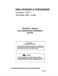 Pdf Timberjack 225, 230, 240 Skidder Forwarder Service Repair Manual