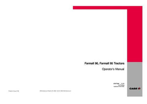 Operator’s Manual-Case IH Tractor Farmall 90 Farmall 95 87477244