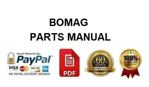 PARTS MANUAL - BOMAG M 14 P VIBRATING PLATE (NON-REVESIBLE) SN 101220310101 - 101220311000 (00815001) DOWNLOAD