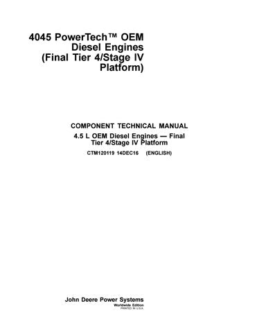 Pdf CTM120119 John Deere PowerTech 4045 Diesel Engine Repair Service Manual